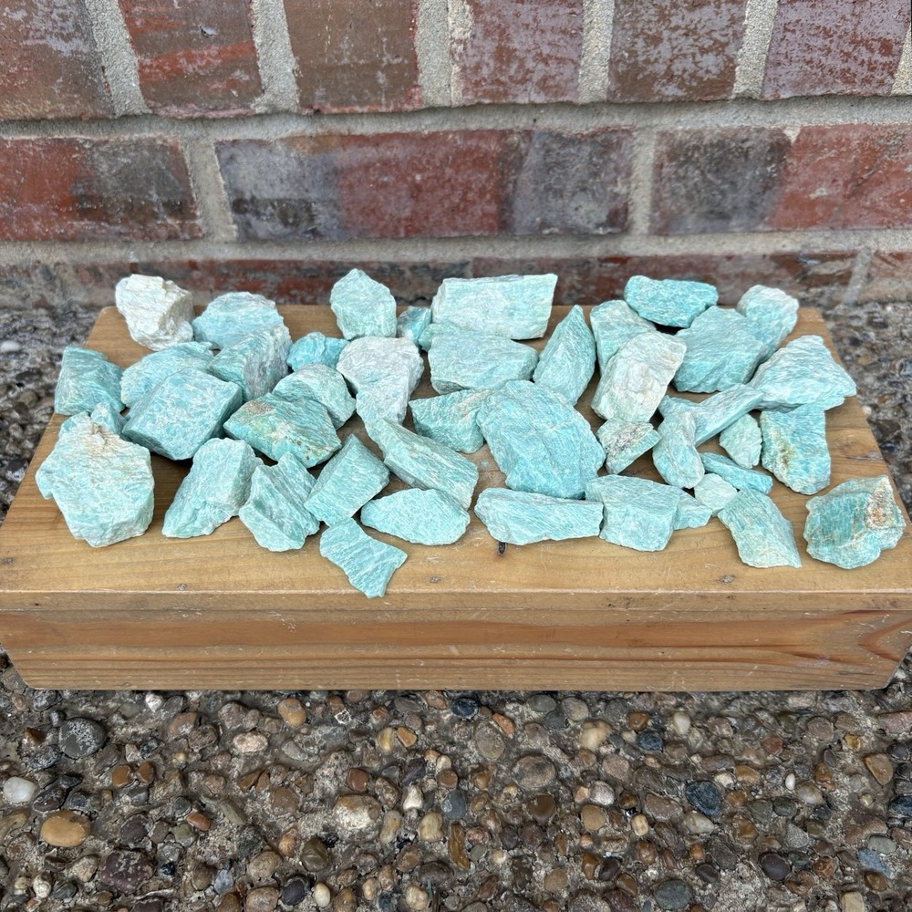 Lot of Natural Rough Amazonite Mineral Amelia County Virginia 1 lbs 13 oz Estate